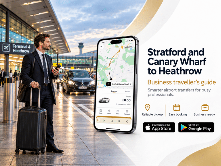 Premium Heathrow Business Transfer App Ad